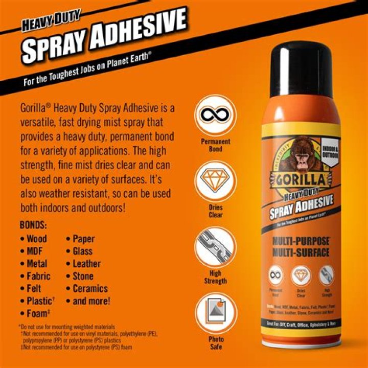 Can you use spray adhesive for glitter