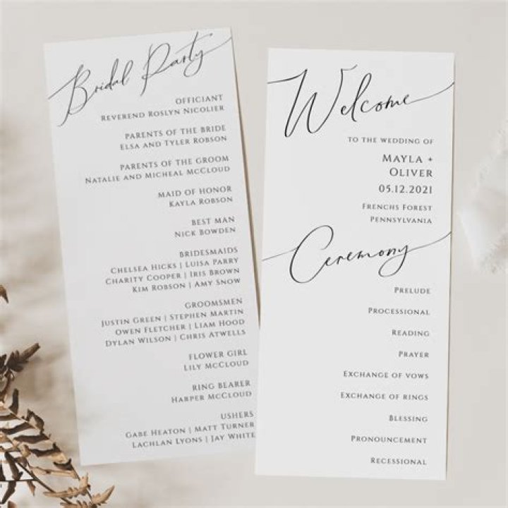Do you include deceased parents on wedding program