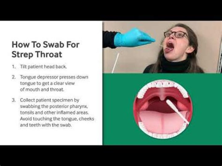 How do you swab a childs throat