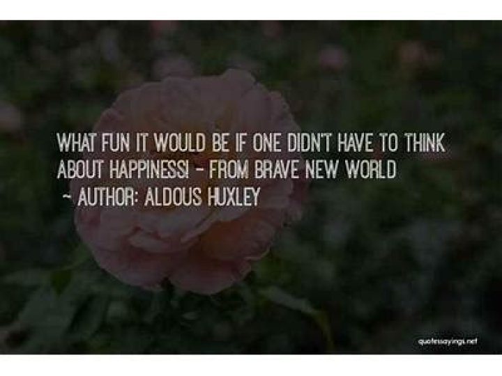 What is the secret to happiness in Brave New World
