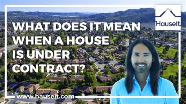 When a house is under contract what does that mean
