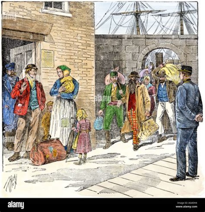 Where did the Irish settle in America in the 1800s